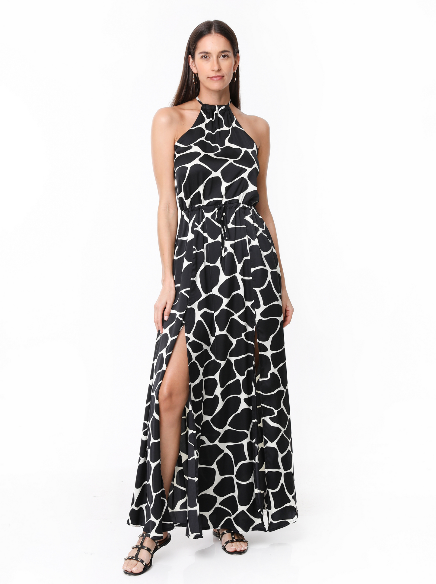 ALBA DRESS GIRAFFE BLACK