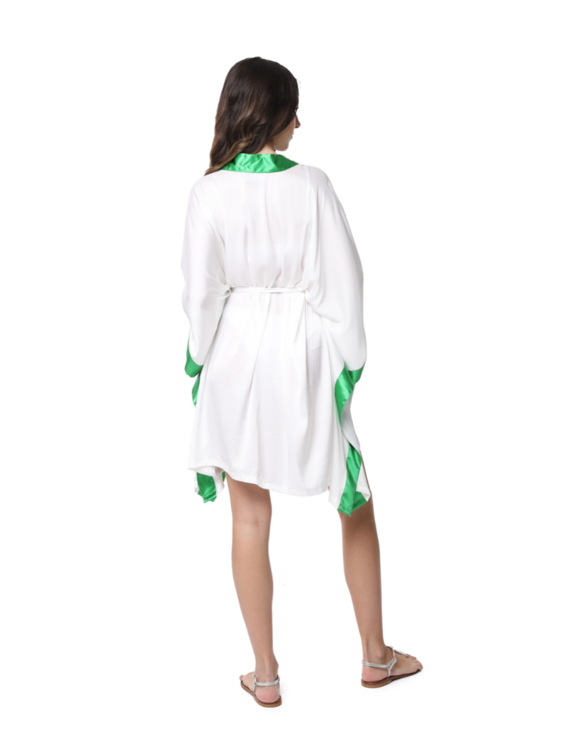 ISLA KIMONO WHITE & GREEN