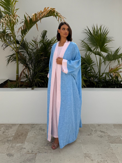 ESTELLA LINEN | BABY BLUE & SOFT PINK