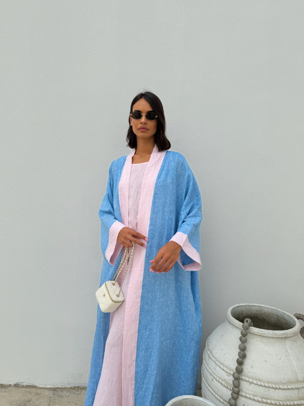 ESTELLA LINEN | BABY BLUE & SOFT PINK