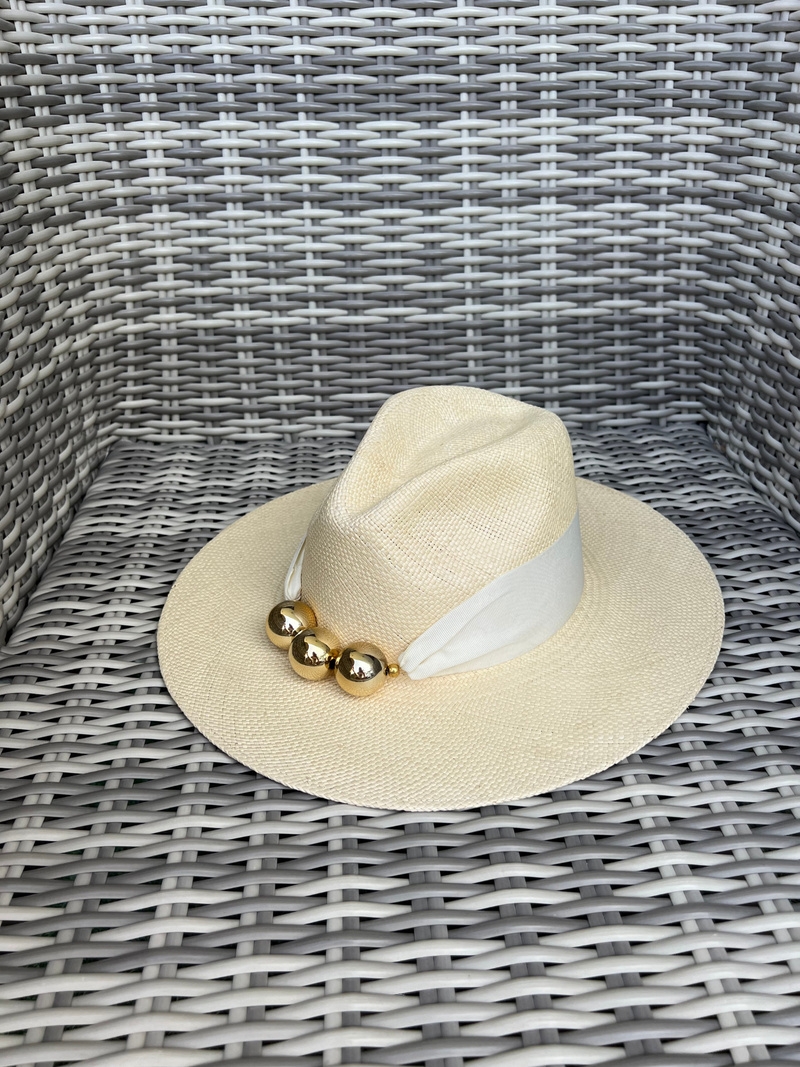 Koko Hat white ribbon