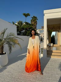 SILK TUNIC OMBREE ORANGE