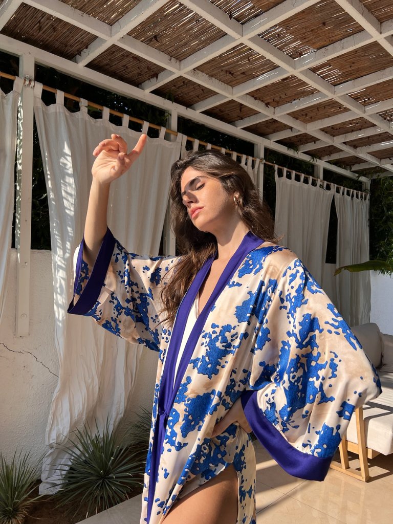 SARA KIMONO BLUE