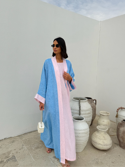 ESTELLA LINEN | BABY BLUE & SOFT PINK