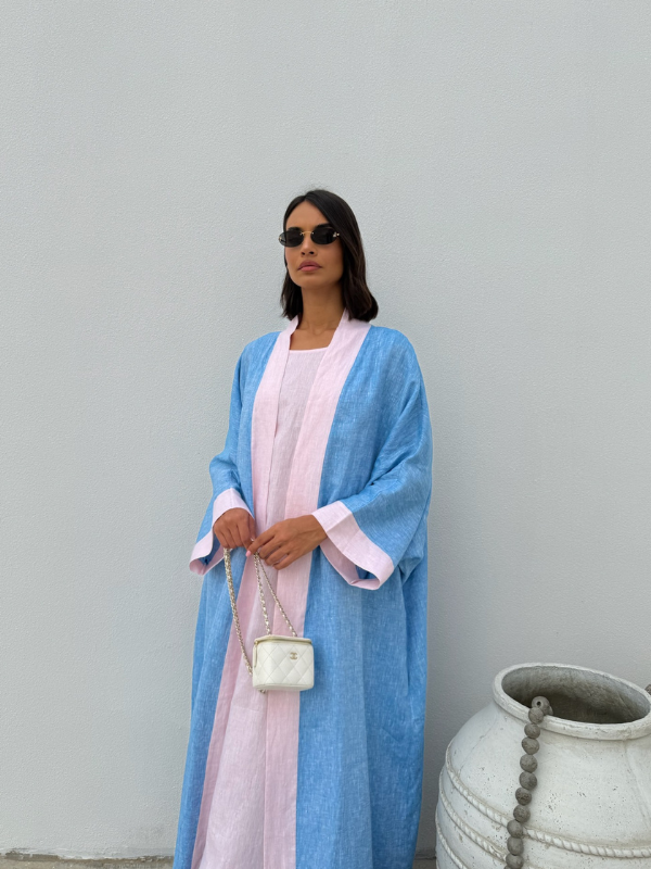 ESTELLA LINEN | BABY BLUE & SOFT PINK