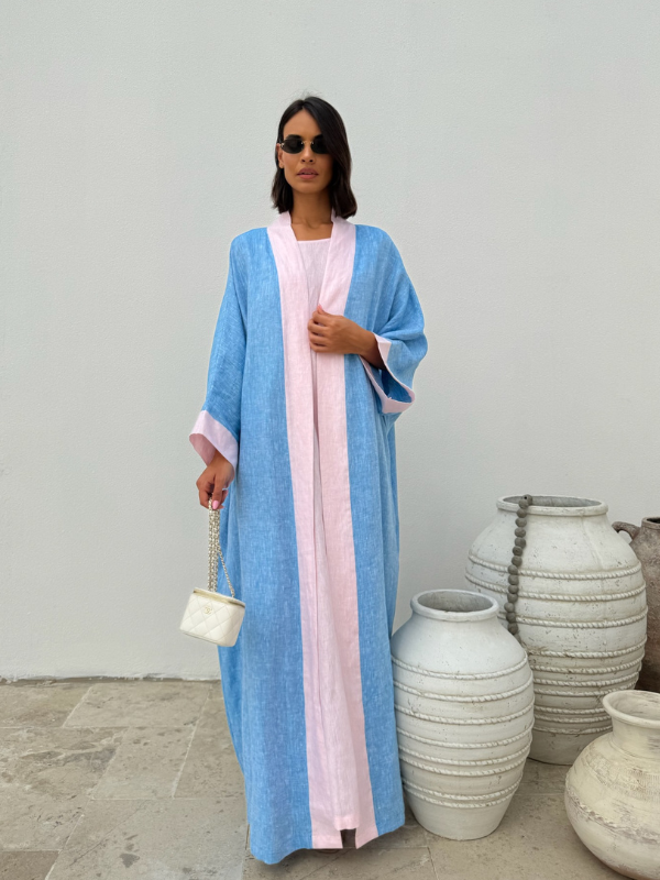 ESTELLA LINEN | BABY BLUE & SOFT PINK