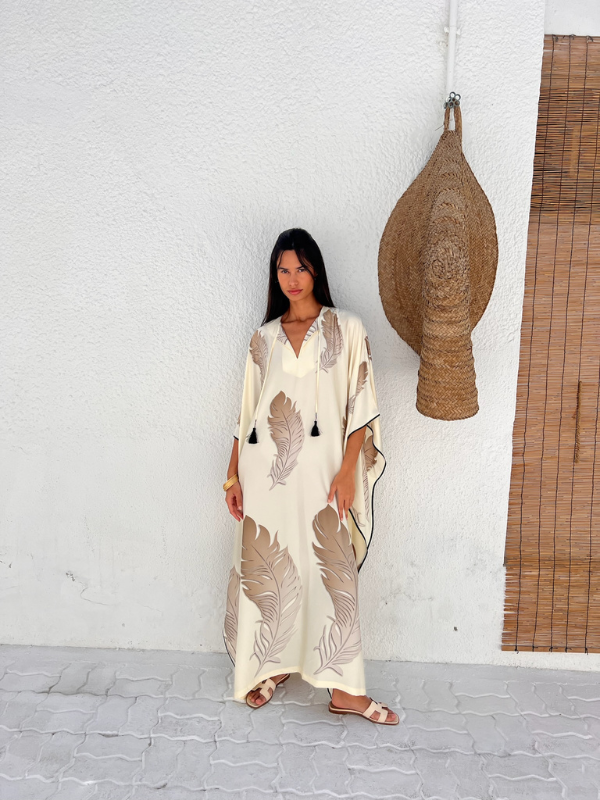 SWAN KAFTAN CREAM