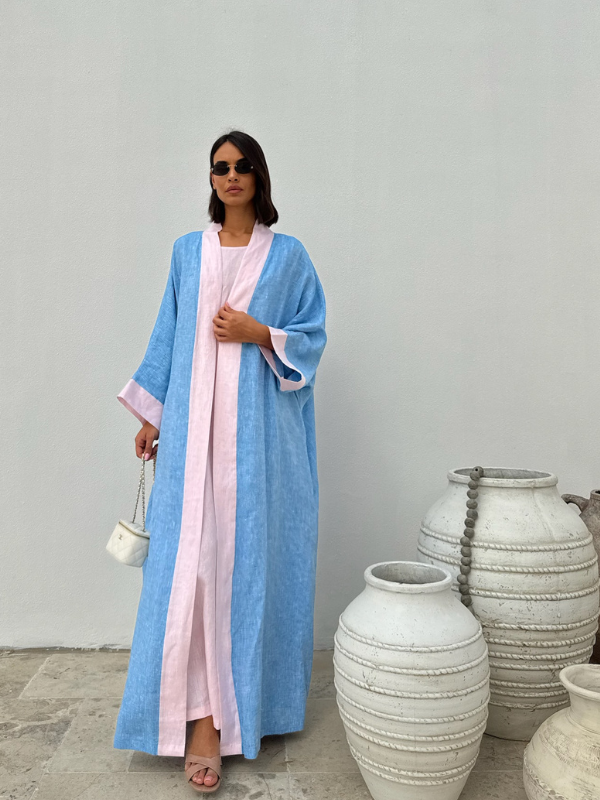 ESTELLA LINEN | BABY BLUE & SOFT PINK