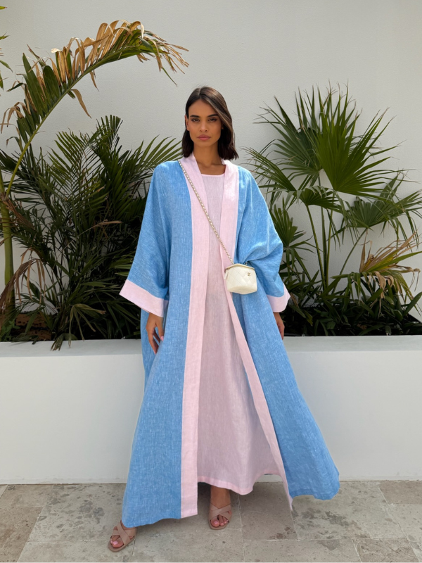 ESTELLA LINEN | BABY BLUE & SOFT PINK