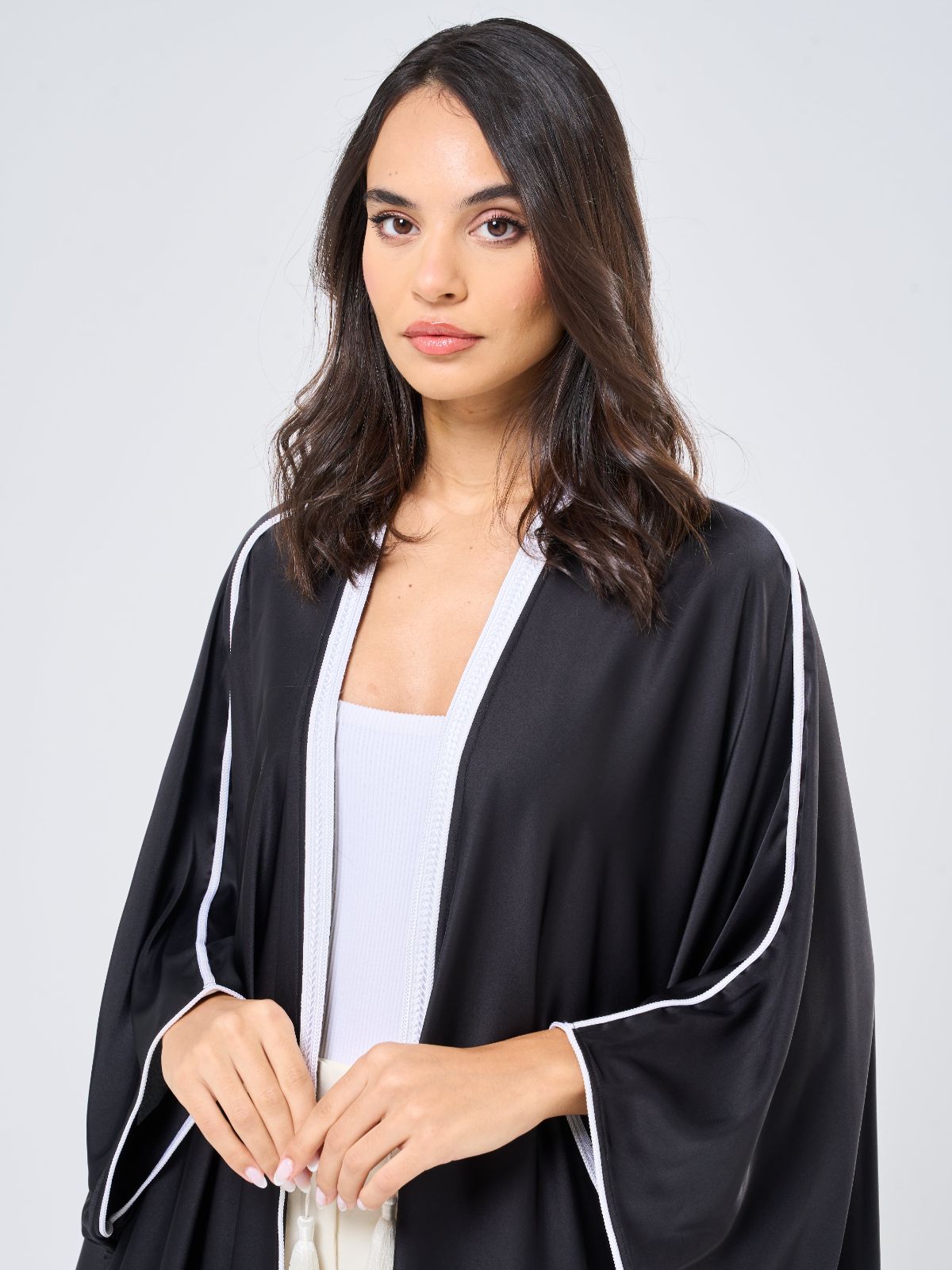 SILK TUNIC FLORAL - BLACK W/ GREEN FLORAL