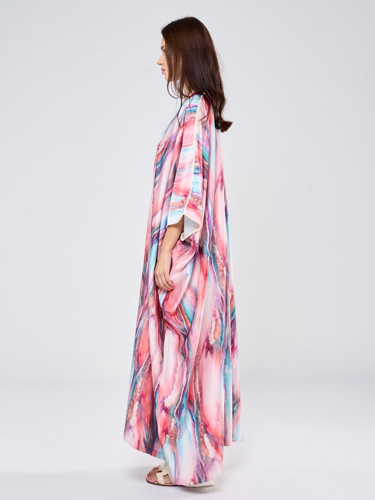 SILK TUNIC RAINBOW  - PINK