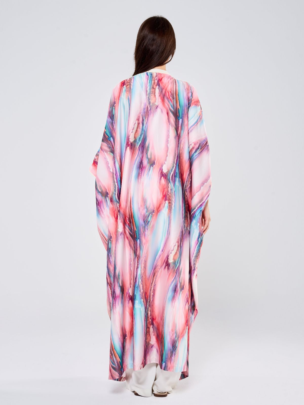 SILK TUNIC RAINBOW  - PINK