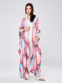 SILK TUNIC RAINBOW  - PINK