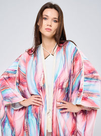 SILK TUNIC RAINBOW  - PINK