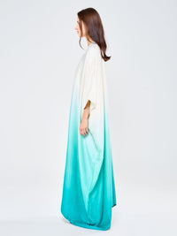 SILK TUNIC OMBREE - GREEN