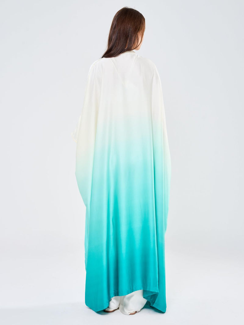 SILK TUNIC OMBREE - GREEN