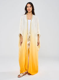 SILK TUNIC OMBREE - YELLOW