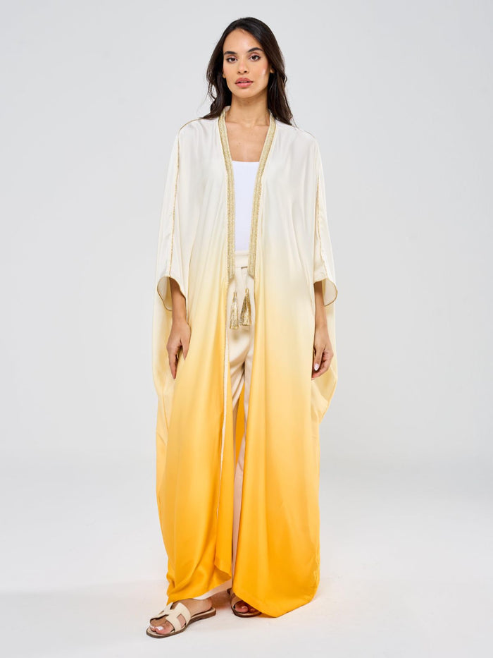 SILK TUNIC OMBREE - YELLOW