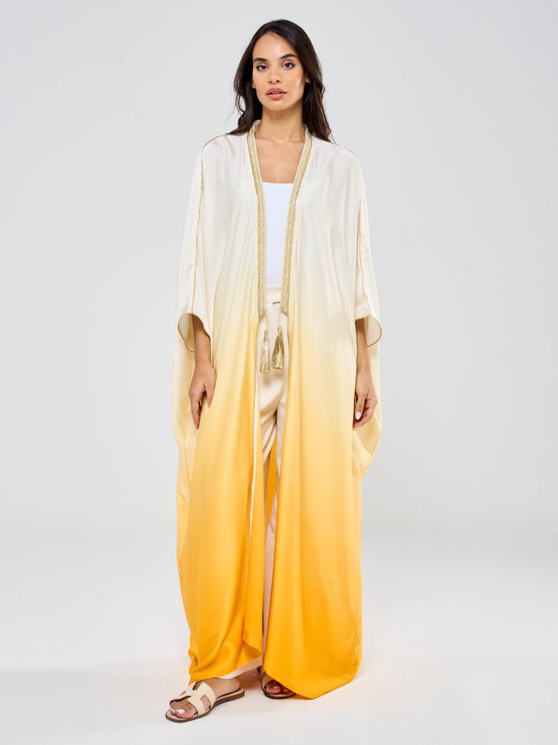 SILK TUNIC OMBREE - YELLOW