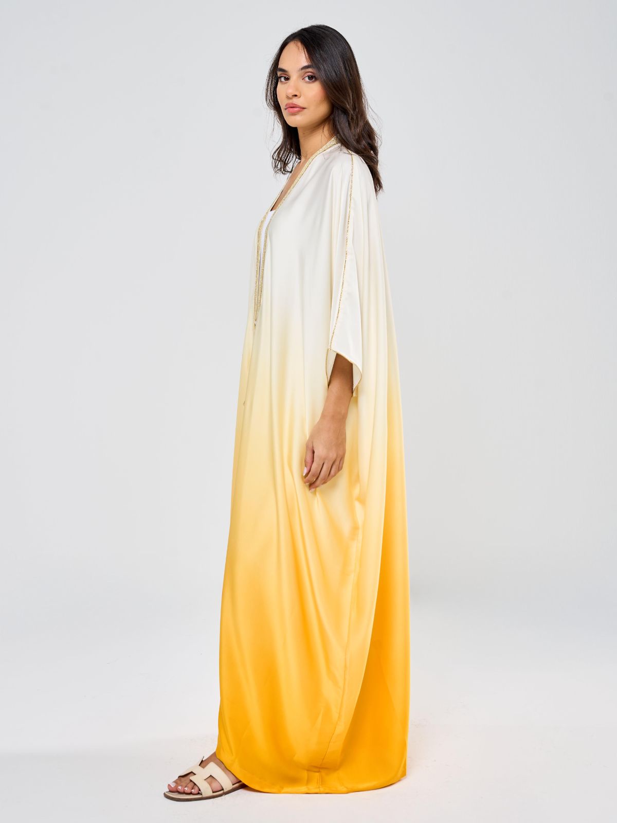 SILK TUNIC OMBREE - YELLOW