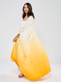 SILK TUNIC OMBREE - YELLOW