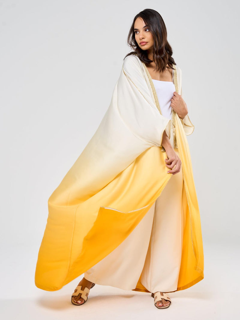 SILK TUNIC OMBREE - YELLOW