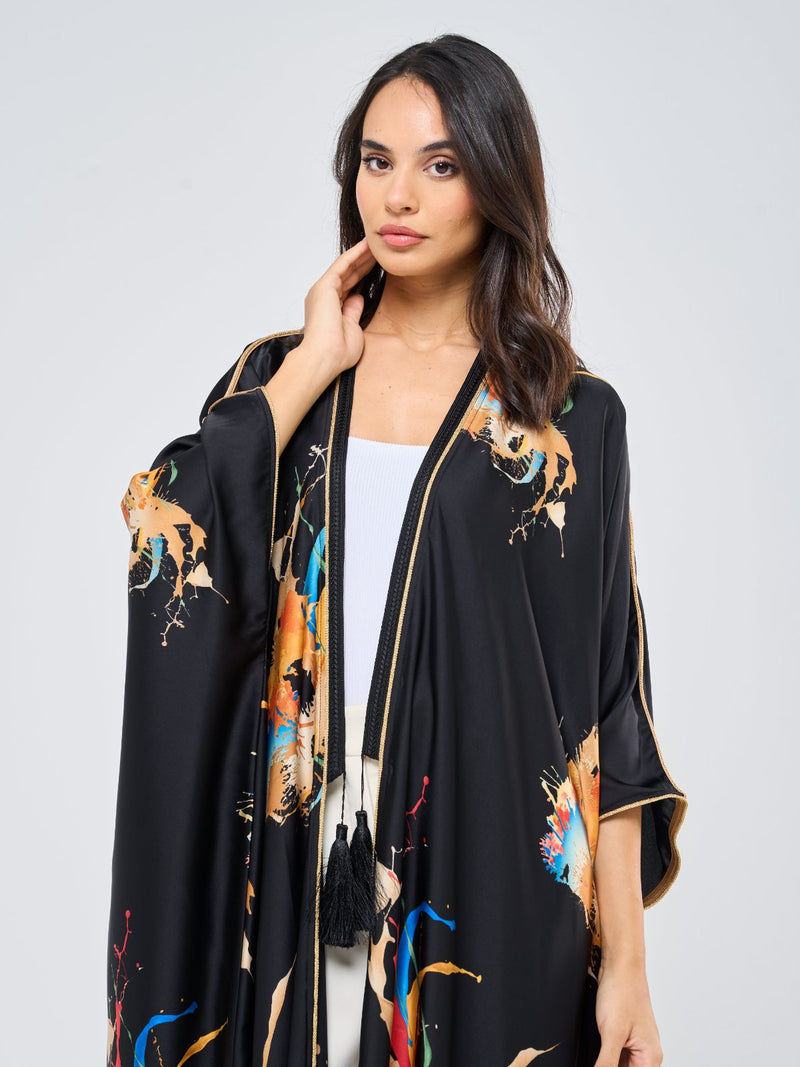 FLAIR SILK TUNIC - BLACK