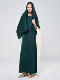 ARABELLA KAFTAN - GREEN & CREAM