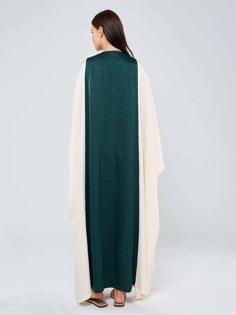ARABELLA KAFTAN - GREEN & CREAM