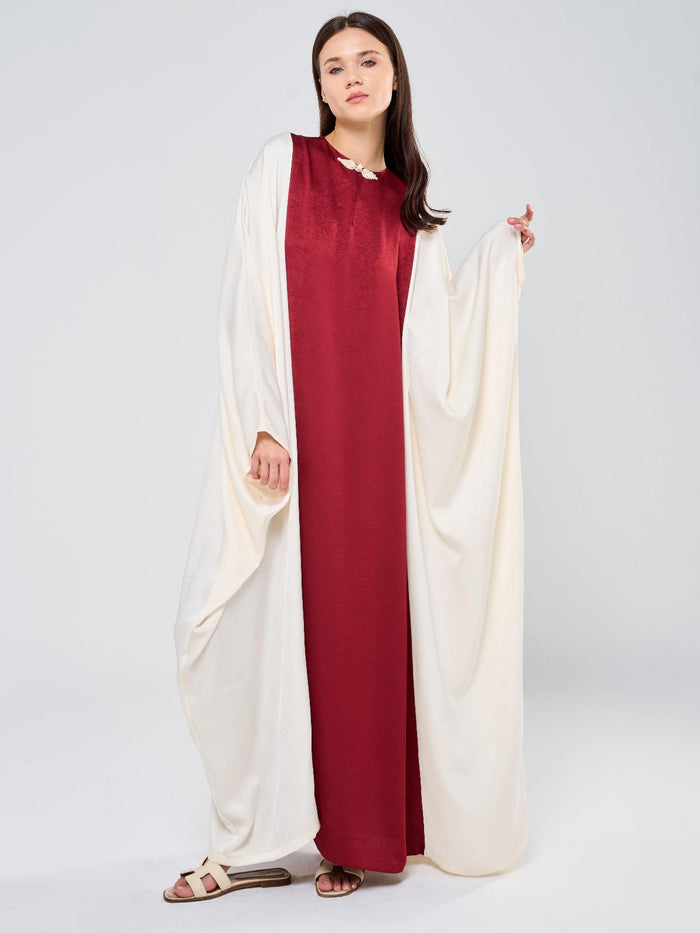 ARABELLA KAFTAN - RED & CREAM