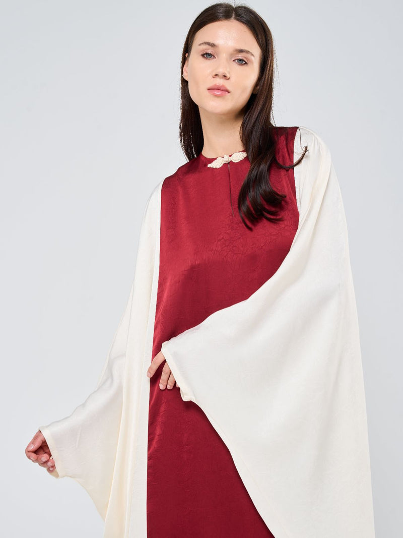 ARABELLA KAFTAN - RED & CREAM