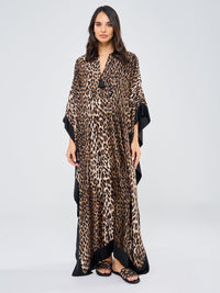 MAYA KAFTAN LEOPARD PRINT