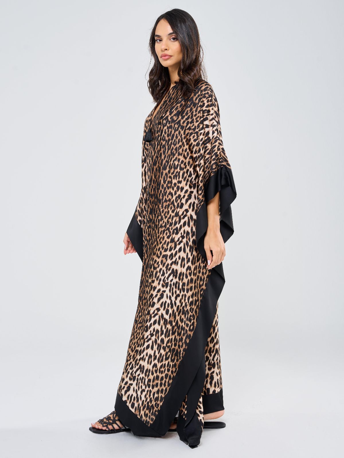 MAYA KAFTAN LEOPARD PRINT