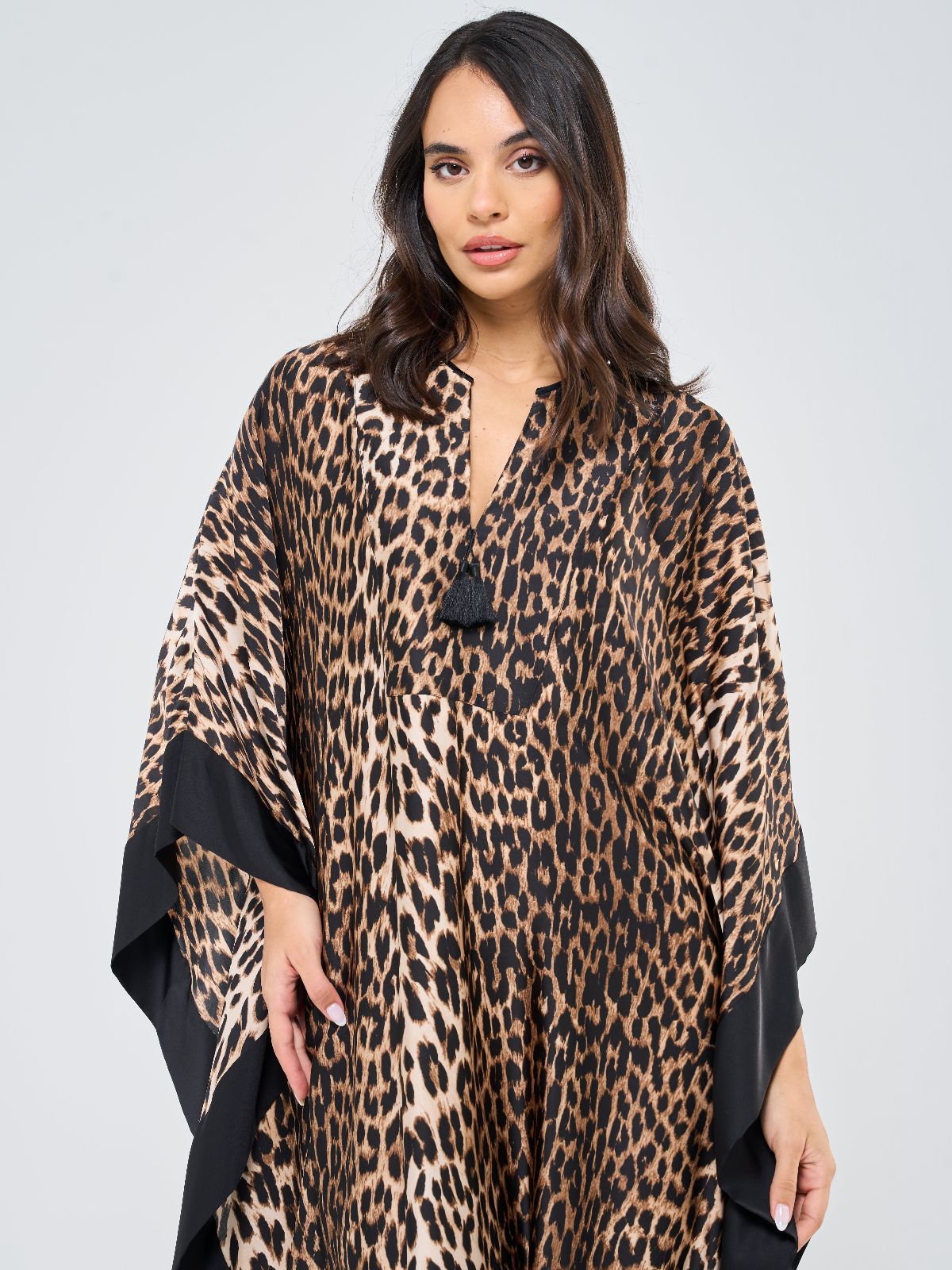 MAYA KAFTAN LEOPARD PRINT