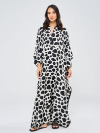 DAISY CLASSIC KAFTAN - BLACK & WHITE