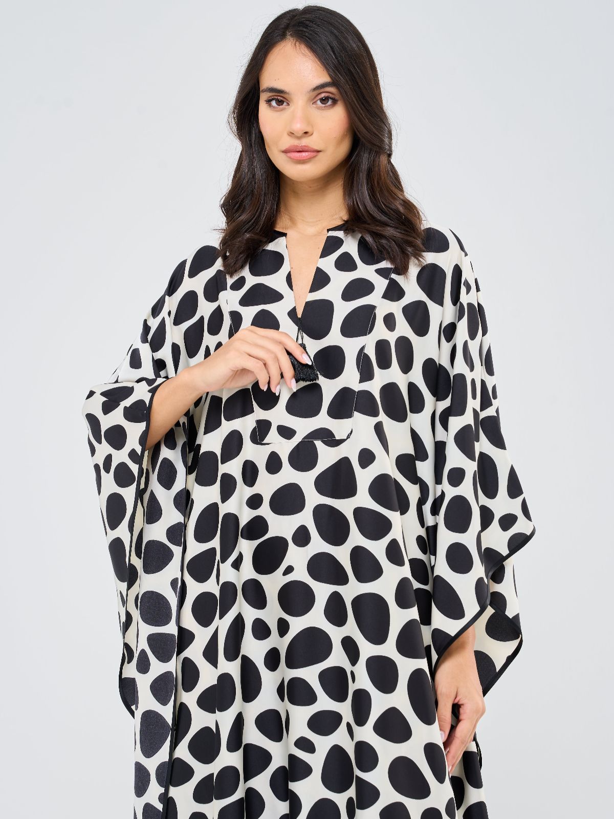 DAISY CLASSIC KAFTAN - BLACK & WHITE