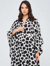 DAISY CLASSIC KAFTAN - BLACK & WHITE