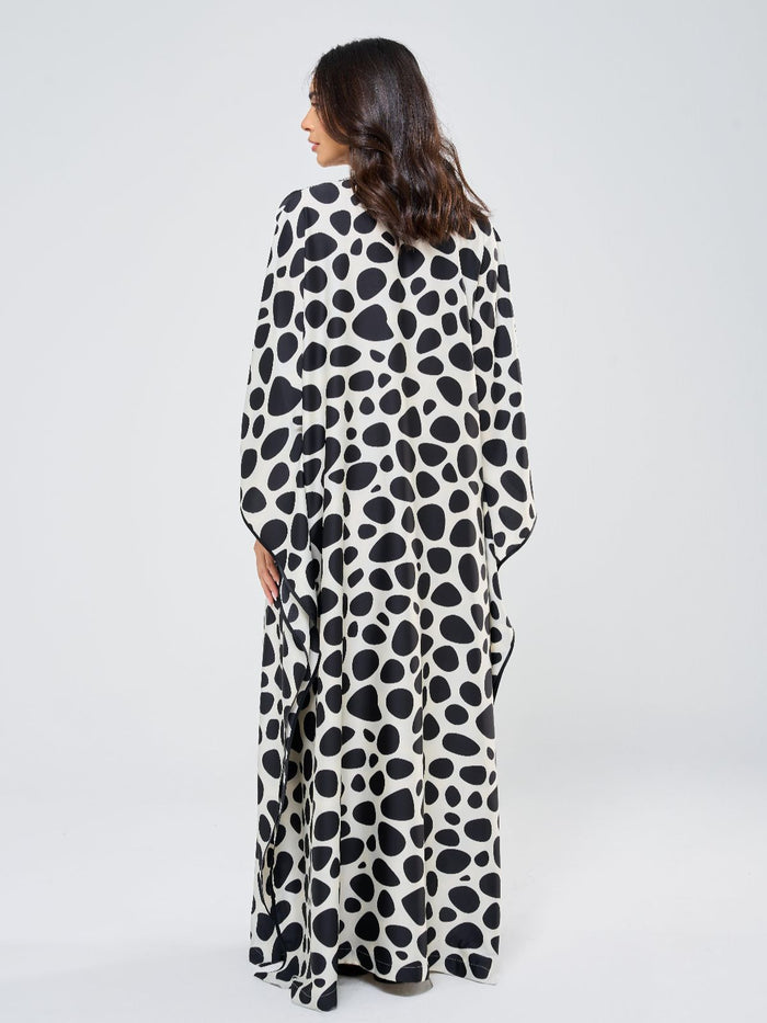 DAISY CLASSIC KAFTAN - BLACK & WHITE