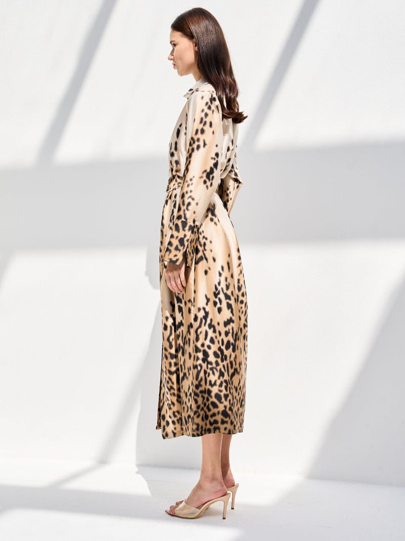 MYLA SHIRT DRESS - CARAMEL