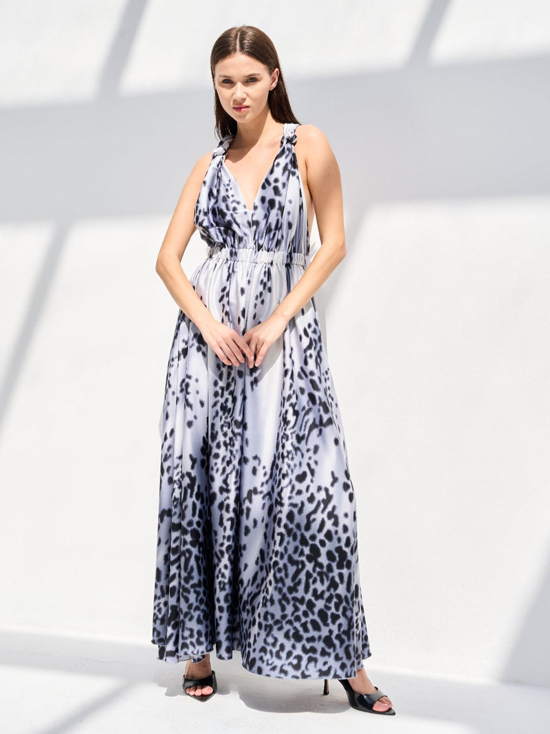 LARA DRESS - BLUE GREY