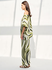 VERA SET ONE SHOULDER (BLOUSE W/ TROUSERS) - KHAKI GREEN