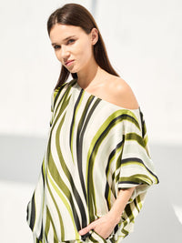 VERA SET ONE SHOULDER (BLOUSE W/ TROUSERS) - KHAKI GREEN