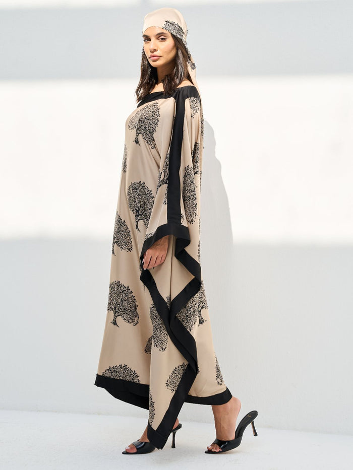 ELENA DRESS - CARAMEL - WTH HEADSCARF