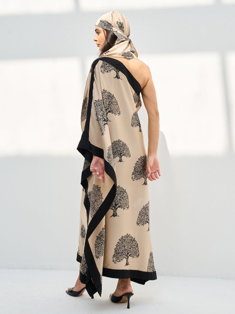 ELENA DRESS - CARAMEL - WTH HEADSCARF