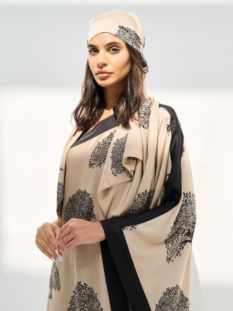 ELENA DRESS - CARAMEL - WTH HEADSCARF