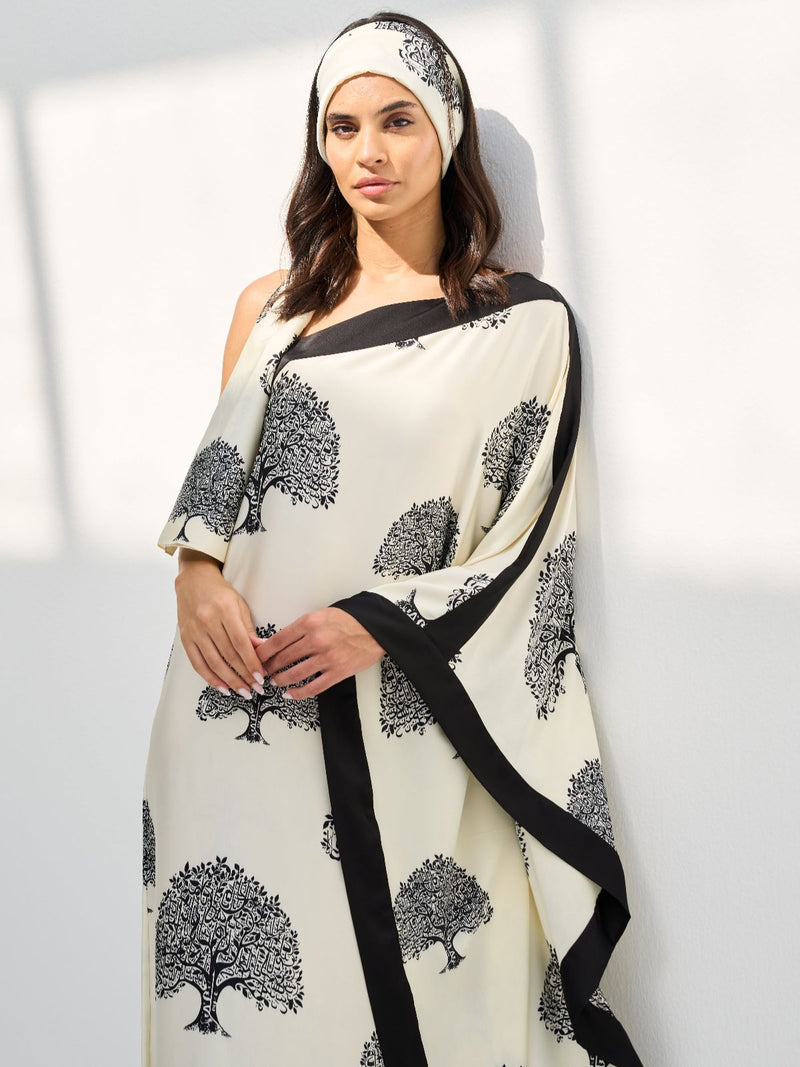 ELENA DRESS - CREAM - WTH HEADSCARF