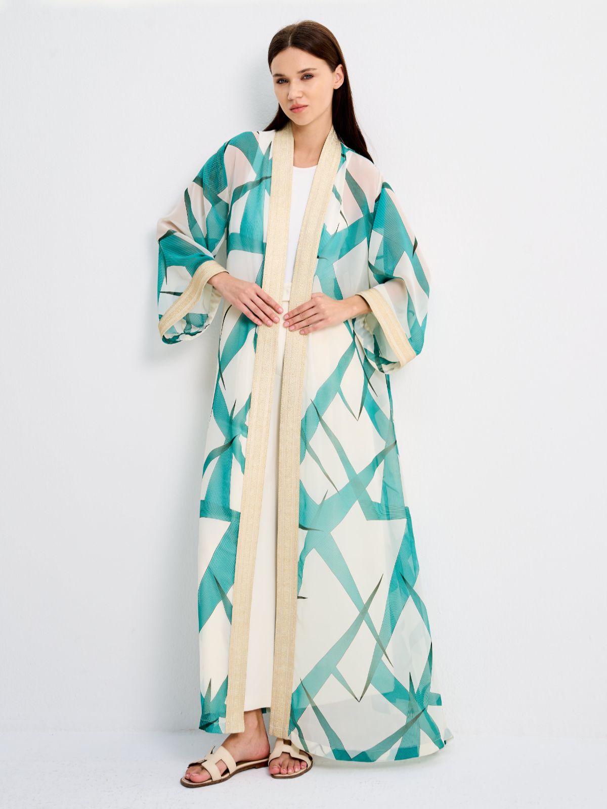 NICA CHIFFON KAFTAN - GREEN