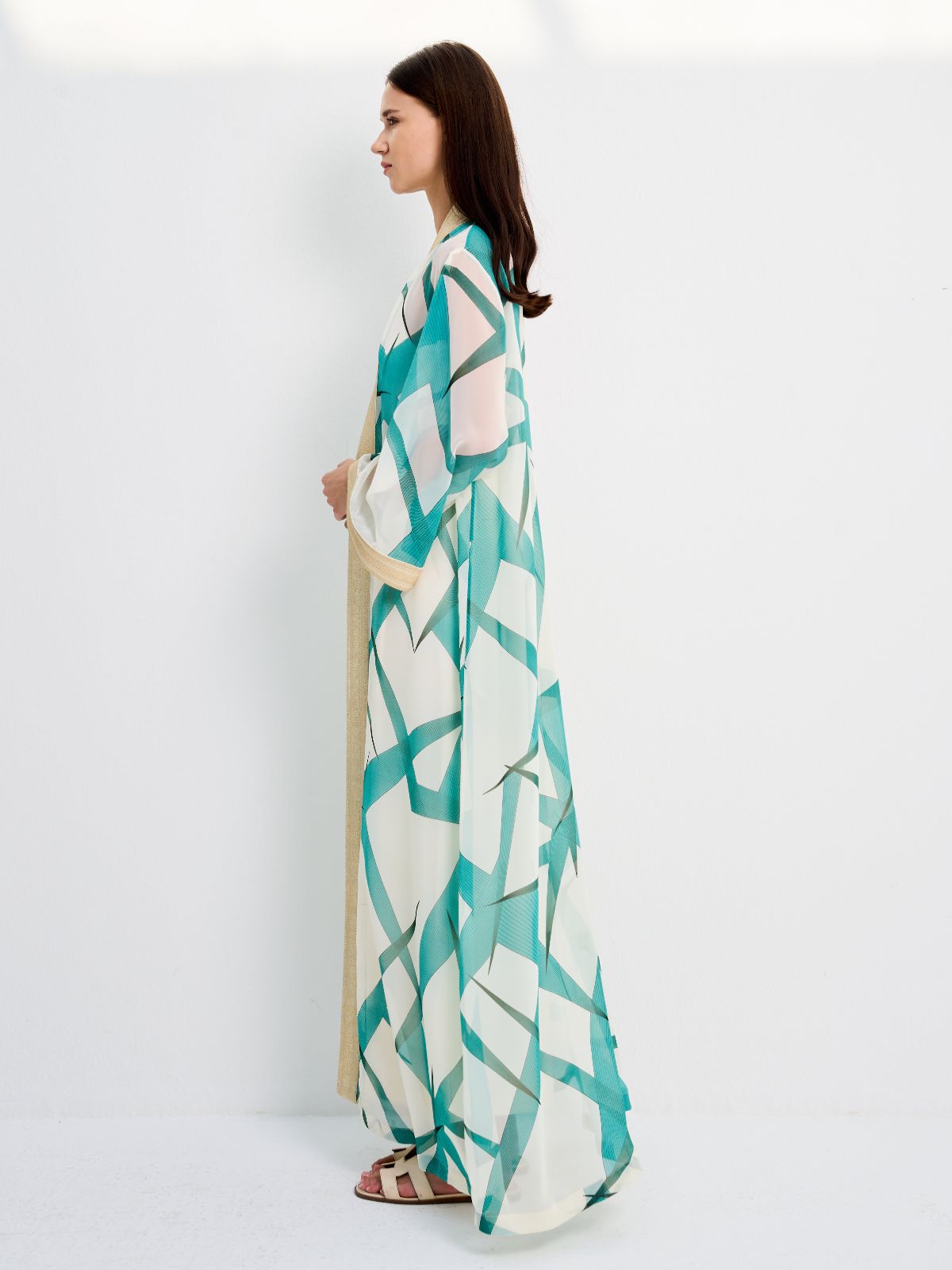 NICA CHIFFON KAFTAN - GREEN