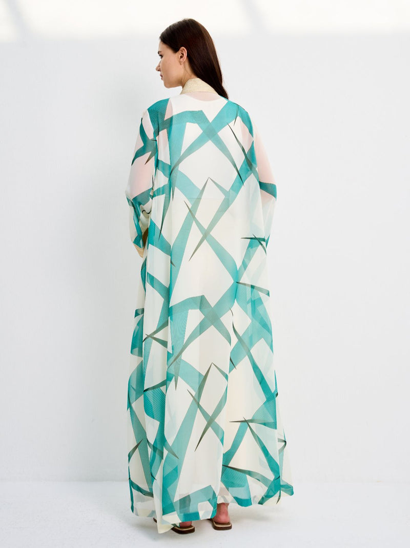 NICA CHIFFON KAFTAN - GREEN