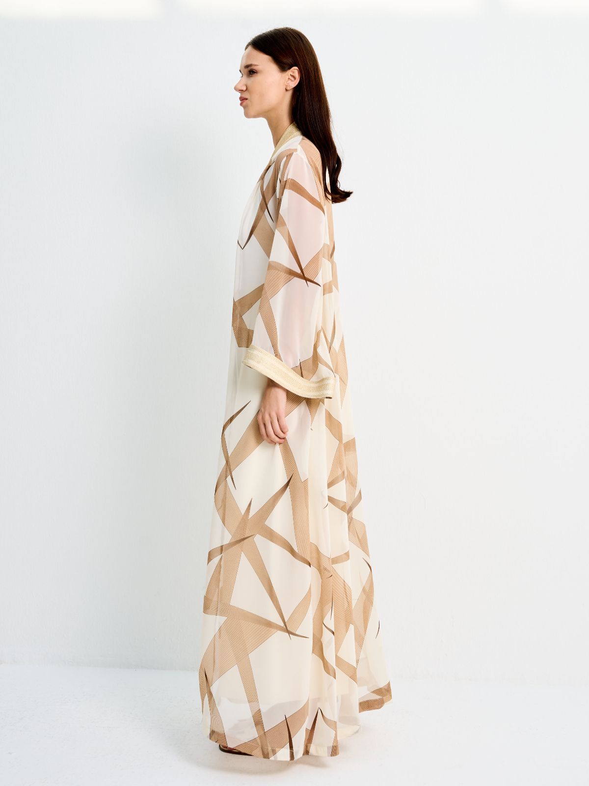 NICA CHIFFON KAFTAN - BROWN